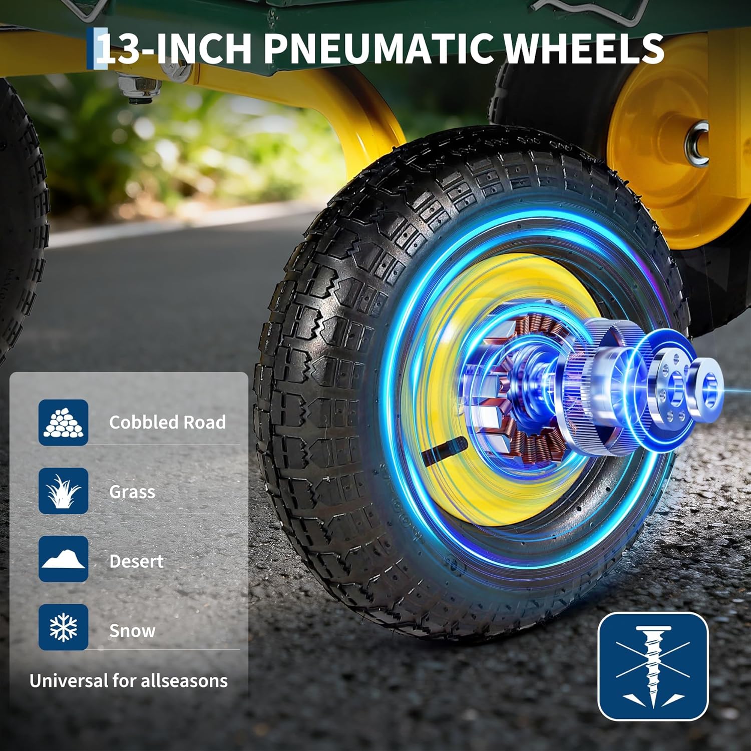 Heavy Duty 1500 Lbs Capacity Mesh Steel Garden Cart Folding Utility Wagon with Removable Sides and Wheels for Transporting Gardening Soil Tools and Plants