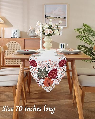 Miniatura 22 de Decoración del día de San Valentín, camino de mesa para el día de San Valentín, 70 pulgadas de largo, decoración de corazón bordado para el hogar