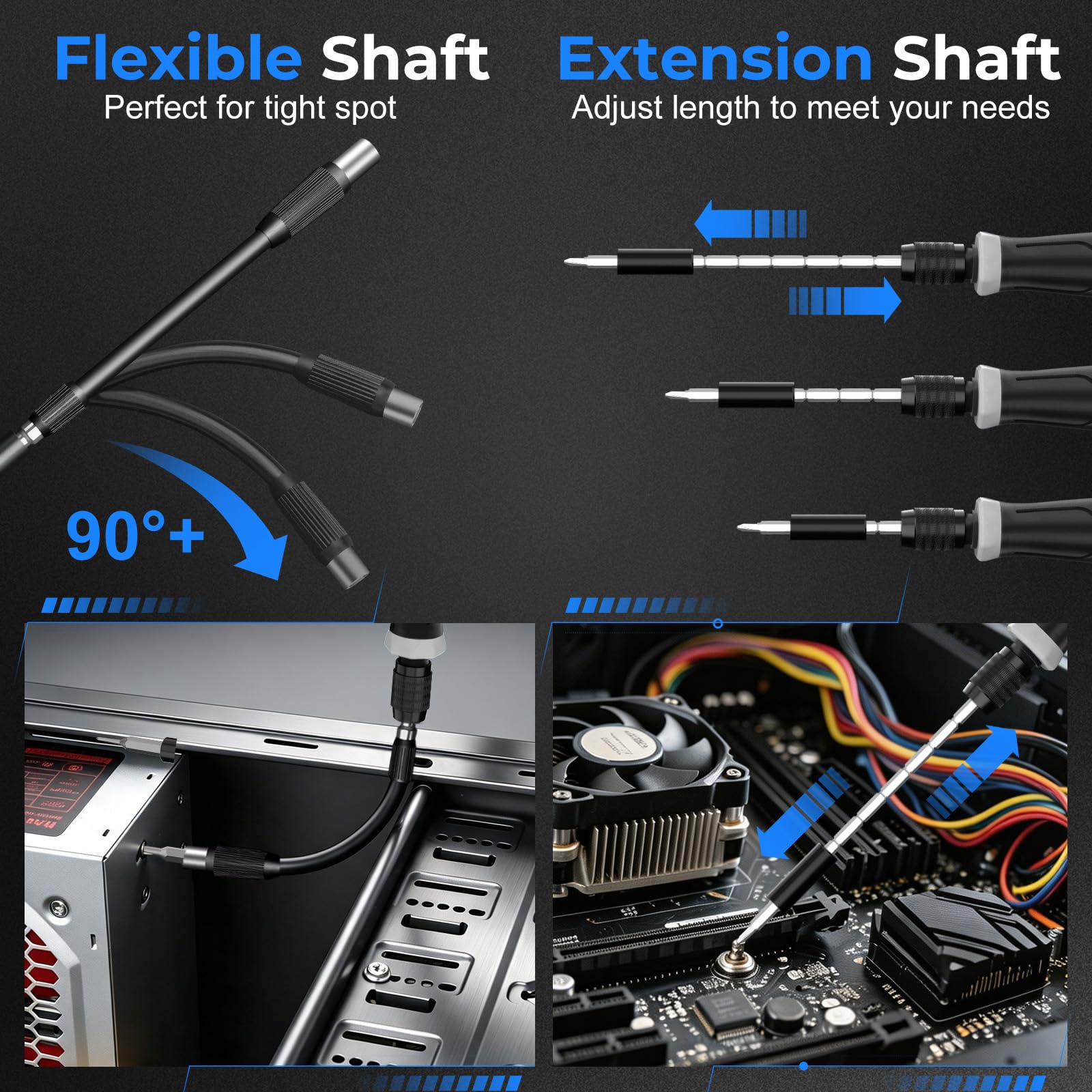 STREBITO Präzisions-Schraubendreher-Set, 153-in-1, kleines Schraubendreher-Set mit Koffer, magnetisches Schraubendreher, elektronisches Werkzeugset – PC, Laptop, Handy, MacBook, Game-Controller, RC
