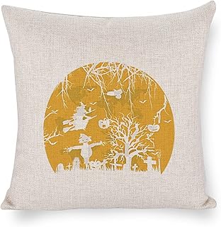 Wesołego Halloween wzór Święto Dziękczynienia poszewka na poduszkę jesień kwadrat Happy Halloween poszewka na poduszkę święta spersonalizowana poduszka na sofę łóżko na zewnątrz dekoracja domu 50 x 50 cm