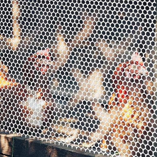 Miniatura 5 de Valla de alambre de plástico para pollo, malla para aves de corral, 11.81 pulgadas x 10 pies, alambre de esgrima hexagonal para jardinería, marco de