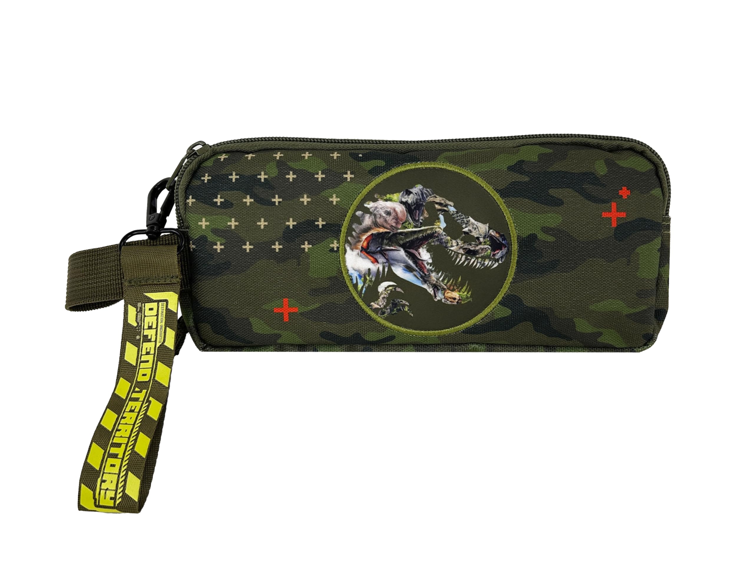 CYPBRANDS Jurassic World, Cylinder Pencil Case, Pencil Case, School Supplies, Green Colour, Official Product, green, Medium
