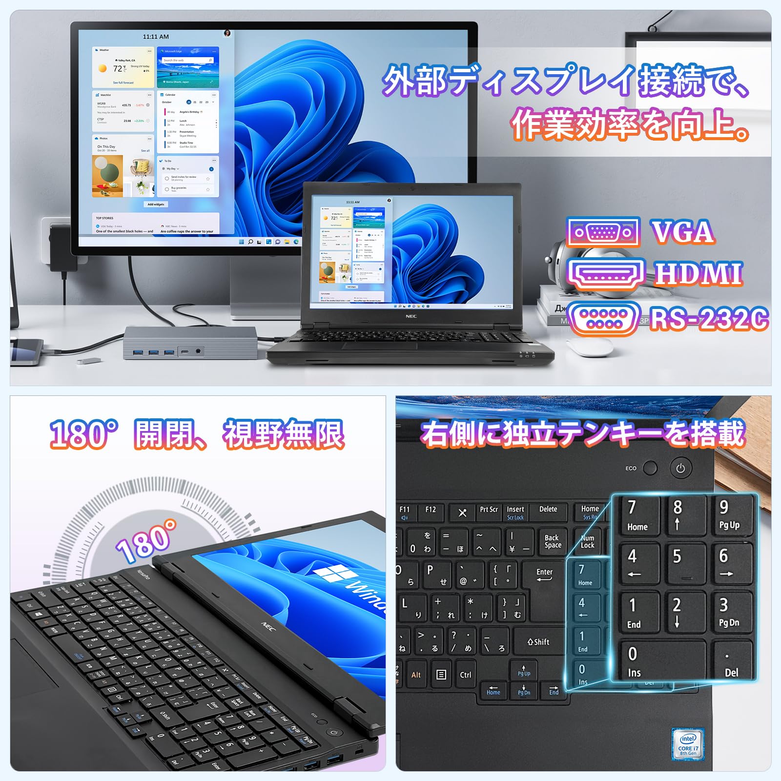 Amazon.co.jp: 【整備済み品】中古 ノートパソコン NEC VersaPro VKH19