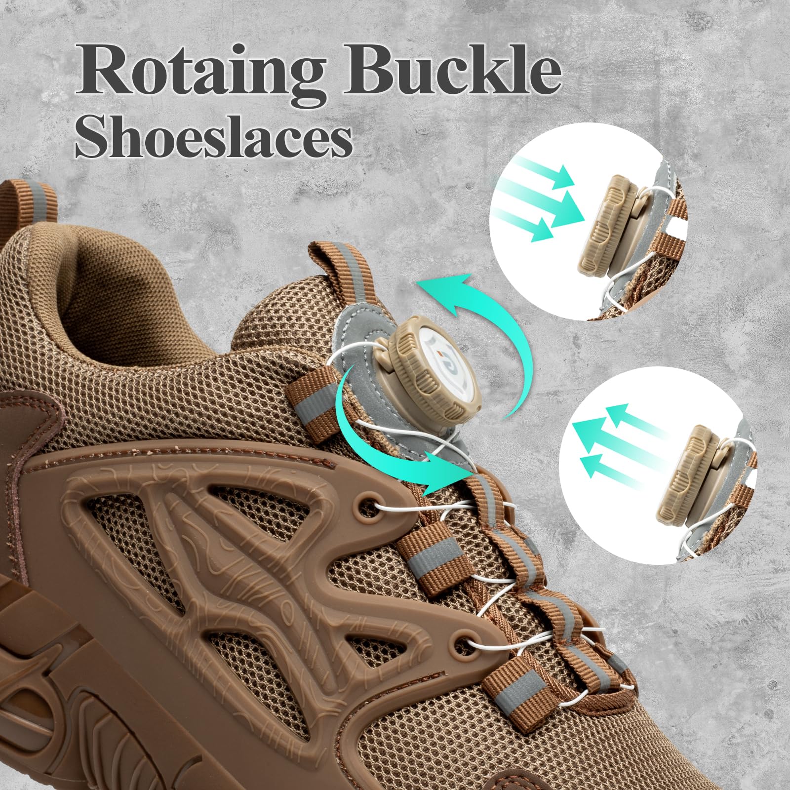 GemChve Scarpe Antinfortunistiche Uomo Donna Leggere Traspiranti Sneakers Antiscivolo Scarpe Sicurezza con Punta in Acciaio Regolazione Rapida dei Lacci 36-46 EU