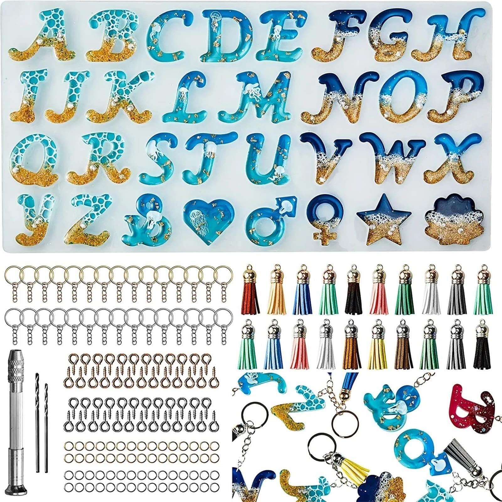 Silikon Buchstaben Form Alphabet-Harzformen-Set aus Silikon