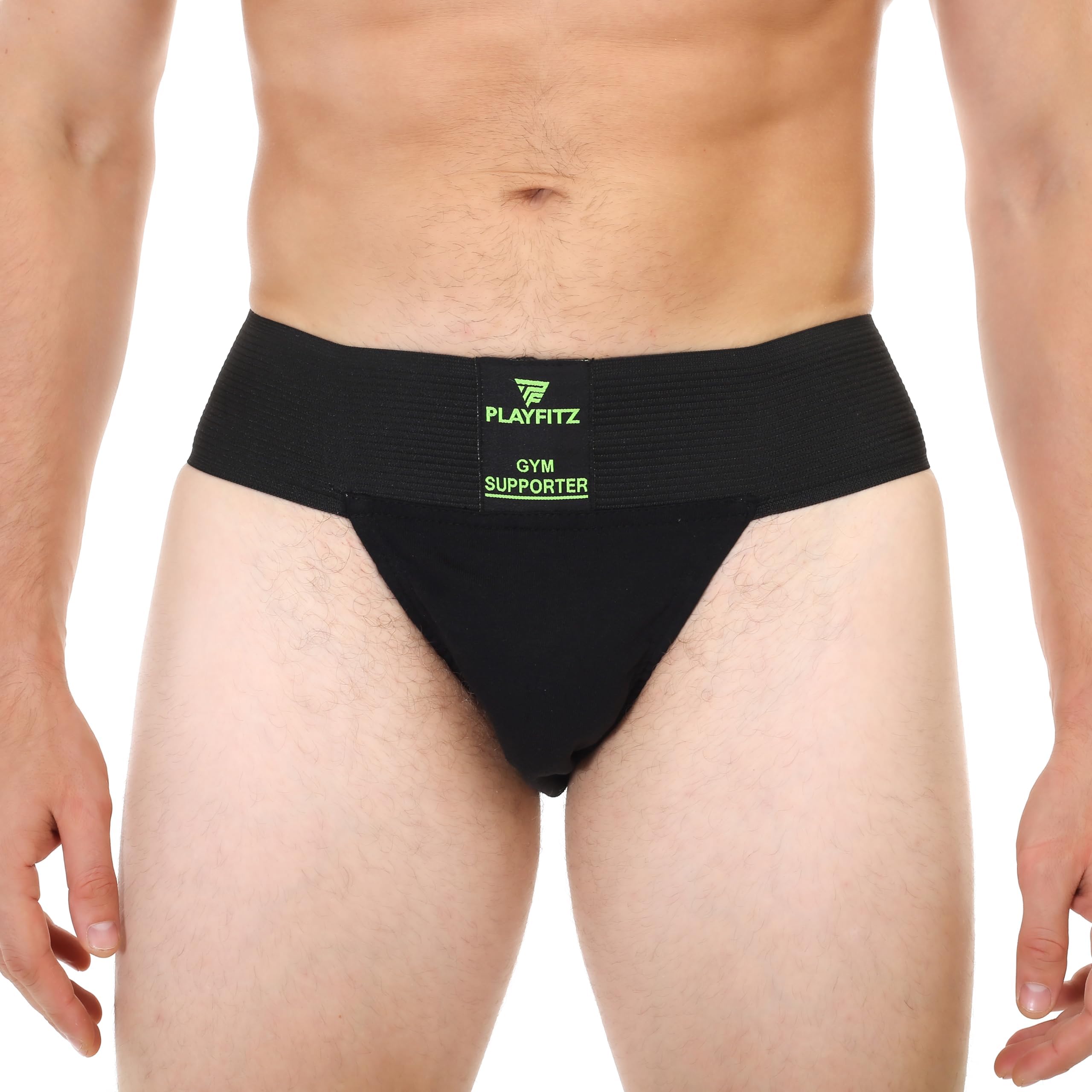 Tokyo Men's Gym Supporter – Stretchable Cotton Sports Underwear for Men for Cricket, Running, Workout & Gym | Quick Dry, Moisture Wicking, Breathable Athletic Innerwear Briefs – Black