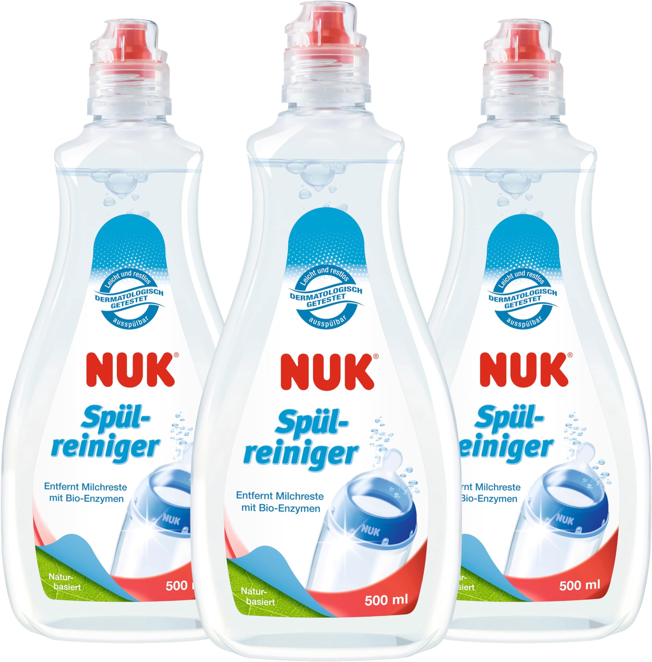 Baby Bottle Cleanser | 500 ml | Ideal for Cleaning Baby Bottles, Teats & Accessories | Fragrance Free | pH Neutral | 3 Count