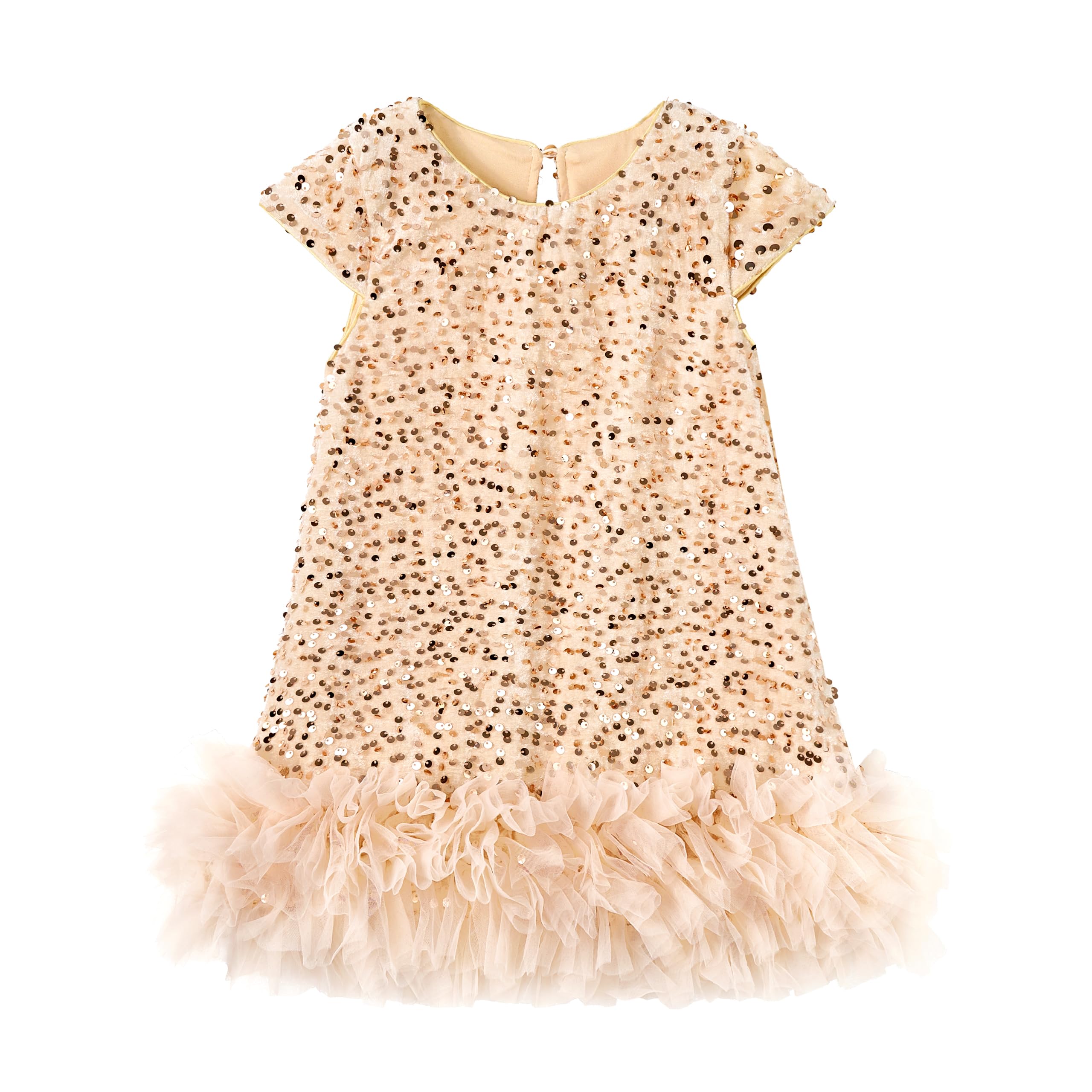 Miipat Toddler Girls Sequin Dress A-Line Sparkly Princess Party Dress