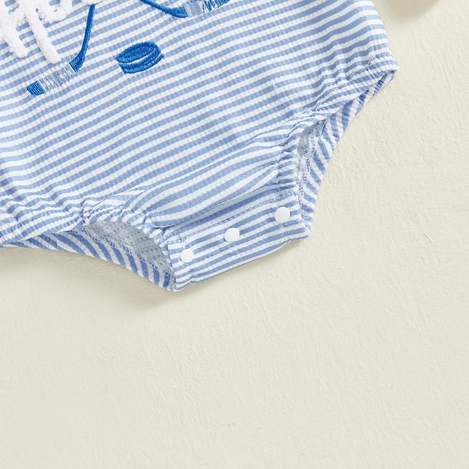 Infant Boy Girl Hockey Romper Long Sleeve Waffle Knit Stripe Bodysuit Baby Fall Clothes Newborn Coming Home Outfit - Image 6