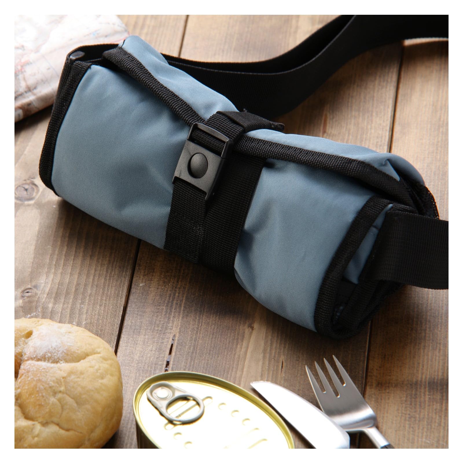 TATAY Torba Termiczna na Lunch, Urban Food Roll-up 4,2 L, 22x11x22,5 cm | Torba Urban Food Roll-up | Dwa Pojemniki 0,5 L | Wodoszczelny Design | Potrójna Izolacja | Kieszenie Boczne, Niebieski