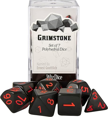 MBGBrybelly Serie IV Juego de 7 dados de mesa RPG  7 dados poliédricos diferentes para juegos de rol por juego  Dados TTRPG DND  Grimstone