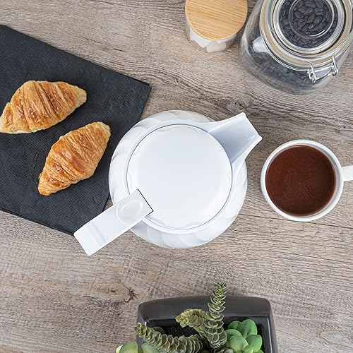 Miniatura 9 de Restaurantware Restpresso - Jarra de café de 42 onzas, 1 servidor de café aislado, botón superior, diseño de remolino, jarra de café de plástico