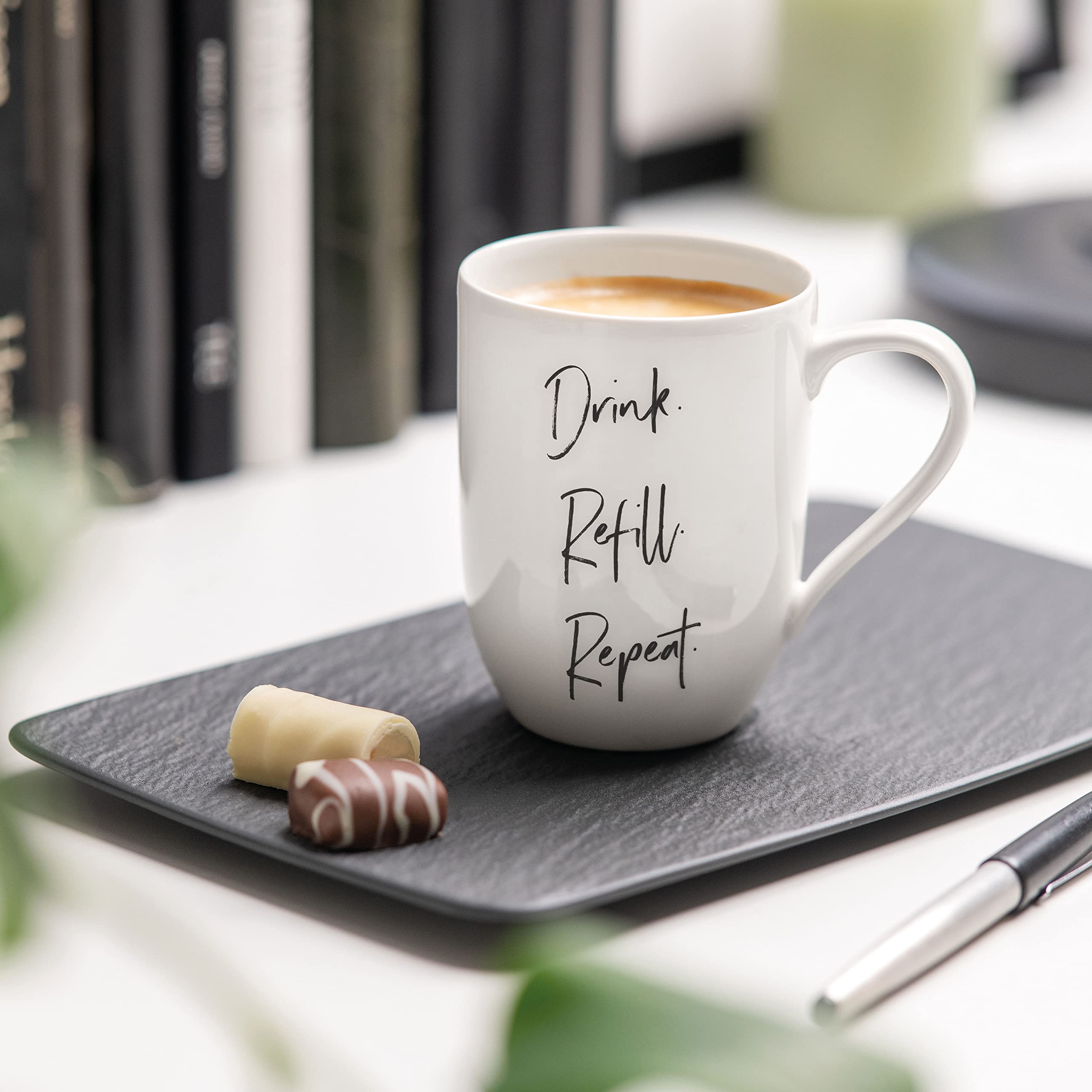 Villeroy & Boch Statement Tasse "Blume Statement Lines" - 280 Ml, Porzellan, Spülmaschinenfest