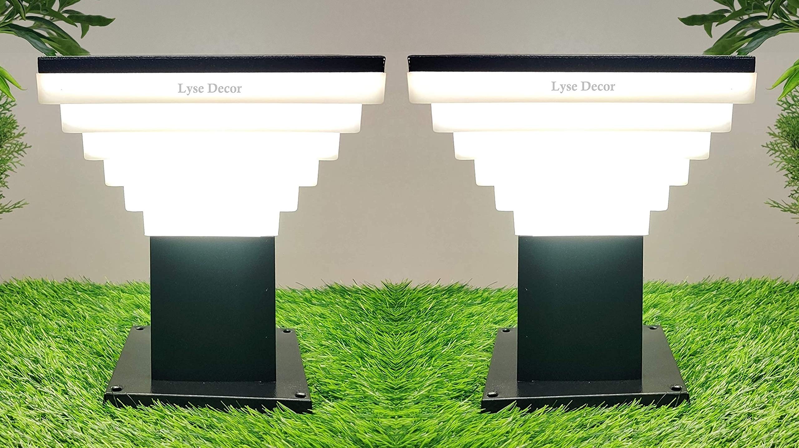 BrightLyts 14W Garden Lamp, Black, Round