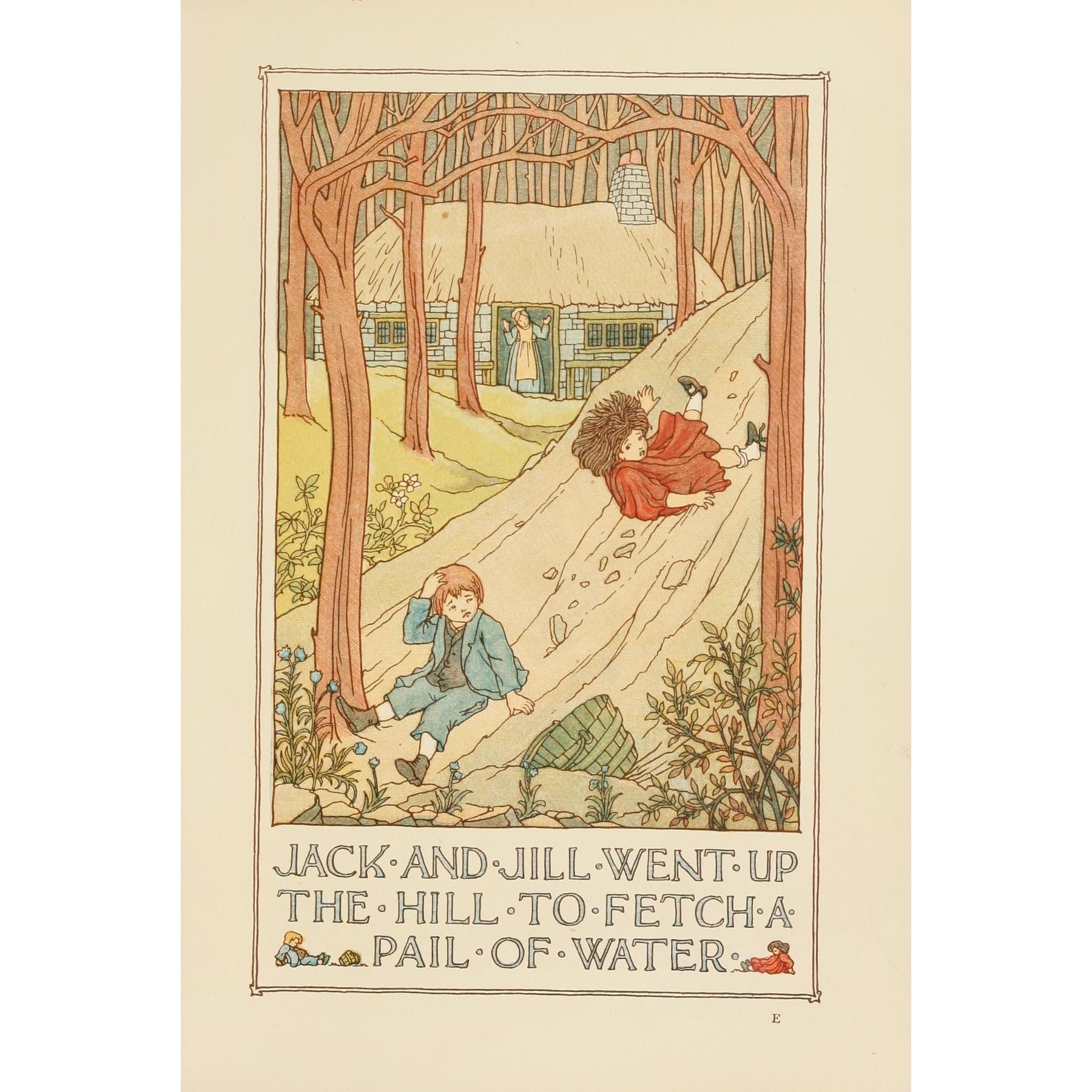ArtDirect Jack and Jill (1880s) Unframed Art Print Giclee Poster by Francis Donkin Bedford - Ready for Framing with Customization Sizes 7x10, 9x14, 13x20, 24x36, 32x48 and 40x60 inches