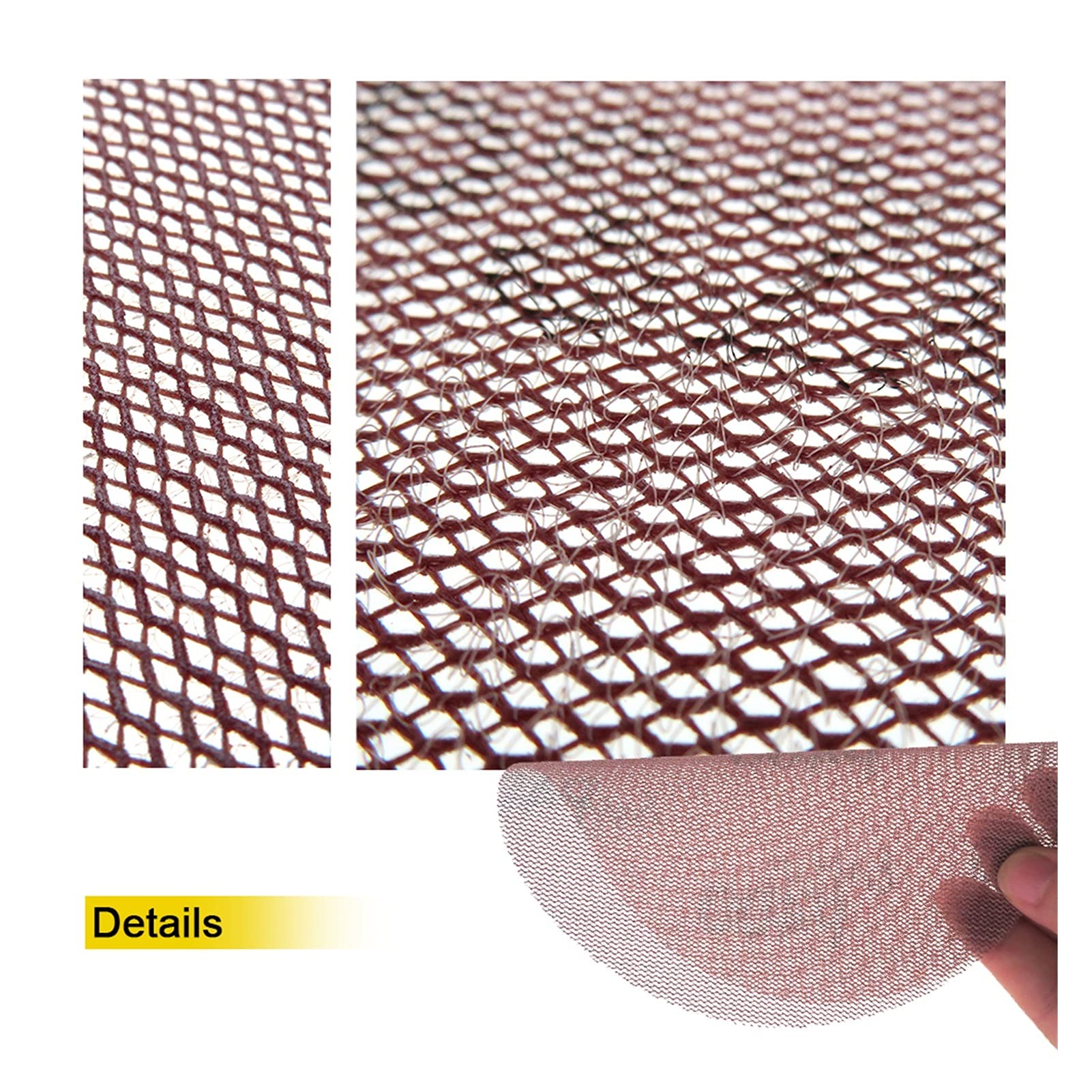 Papel de lija abrasivo ZSBLXHHJD 20 piezas de 6 "150 mm gancho y malla de bucle sin zapatas antiadherente papel de lija 80-600 ARENAPIO ARENAPORTE METAL DE AUDIVO (Color : 320 Grit)