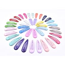 Art&Beauty 20 Pairs Assorted Color Glossy Snap Prong Clips Non-Slip Hair Clips Barrettes for Girls Ladies Women