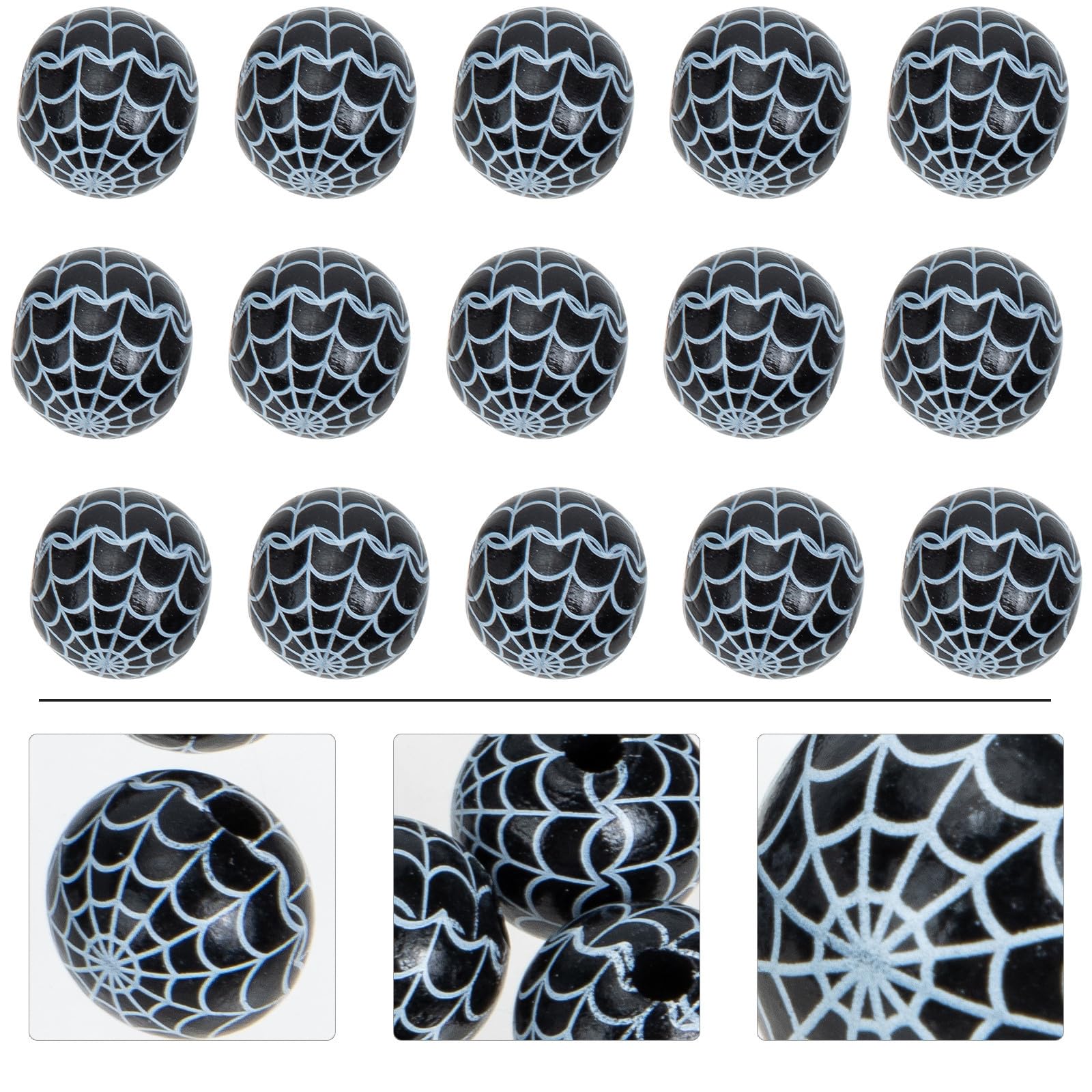 OSALADI 250 Halloween Geschenkideen Holzperlen für Schmuck