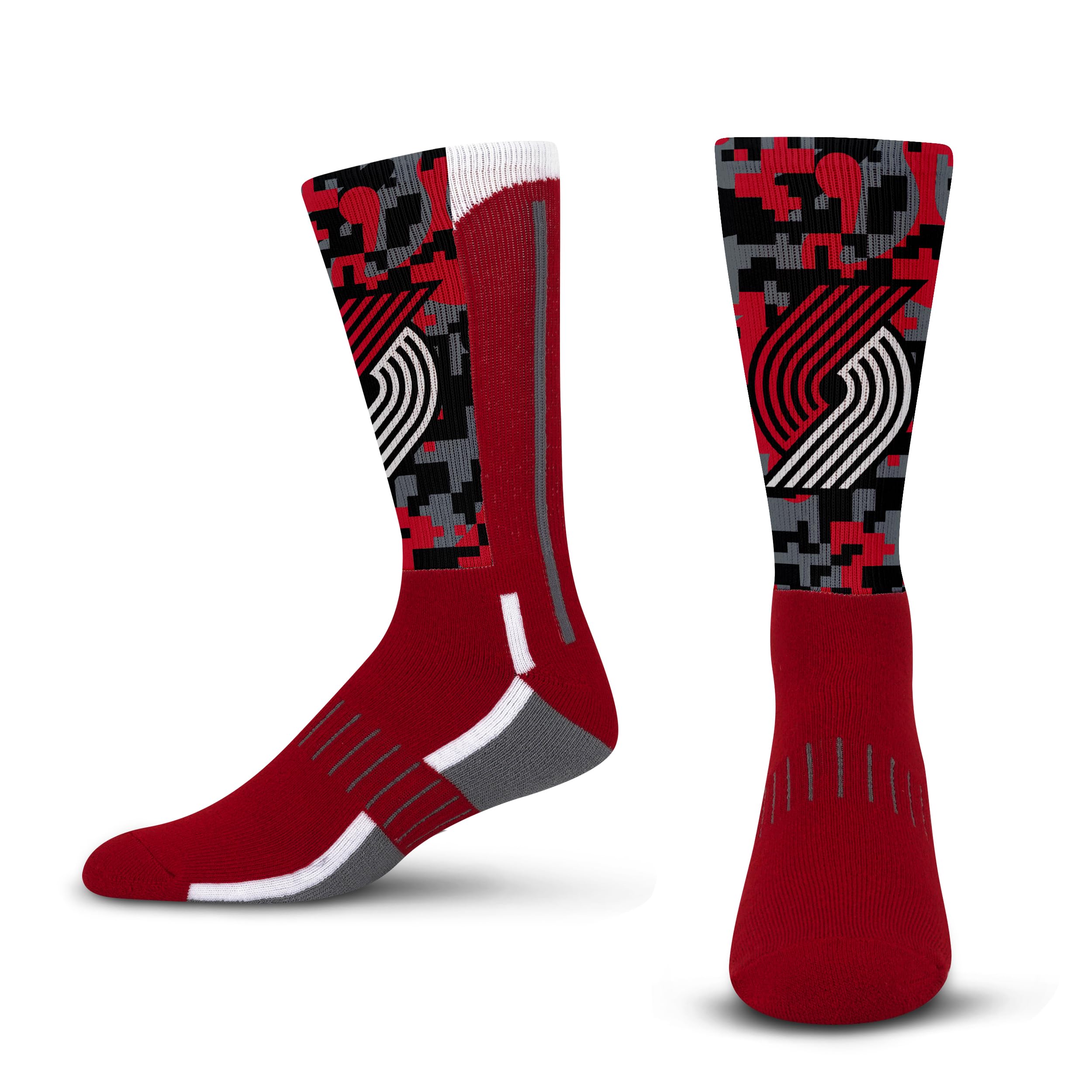 For Bare Feet Men's NBA Digi Mashup Crew Sock Large