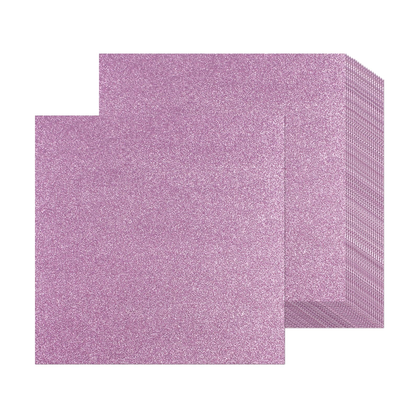 12 Sheets Pink Glitter Cardstock Paper 30 x 30cm, Thick Glitter Craft Paper 250gsm Sparkle Cardstock for Scrapbook DIY Art Project Greeting Cards Wedding Birthday Party Decoration (Pink) โ image 1