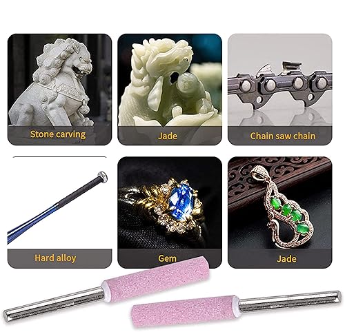 Miniatura 4 de Juego de 15 sacapuntas de motosierra – 5/32 pulgadas 3/16 pulgadas 7/32 pulgadas de diamante rosa lima para mantenimiento de motosierra