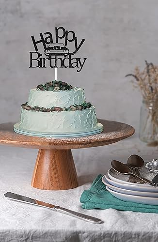 Miniatura 7 de Decoración para pastel de cumpleaños de coche negro, decoraciones clásicas para fiestas de automóviles