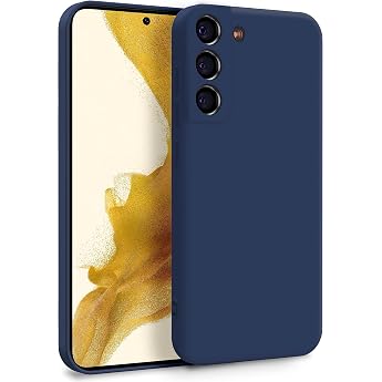 MyGadget Case for Samsung Galaxy S22 Dual Layer Mobile Phone Case with Camera Protection Cover with Inner Lining and Silicone Exterior Dark Blue