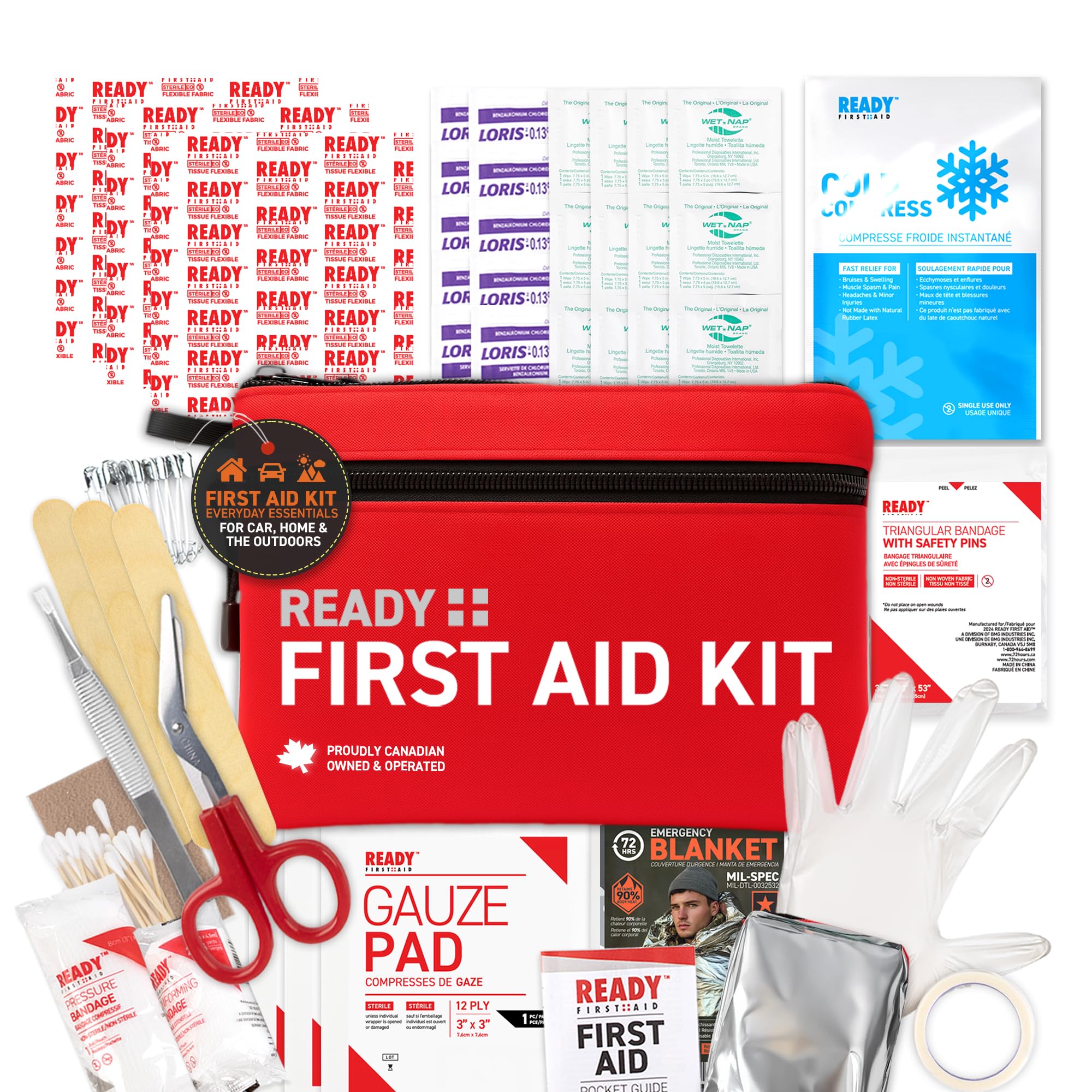 Ready First Aid - First Aid Kits for Camping, Hiking, Backpacking, Travel, Vehicle, Outdoors - Essential Emergency Preparedness Safety Kit image 4