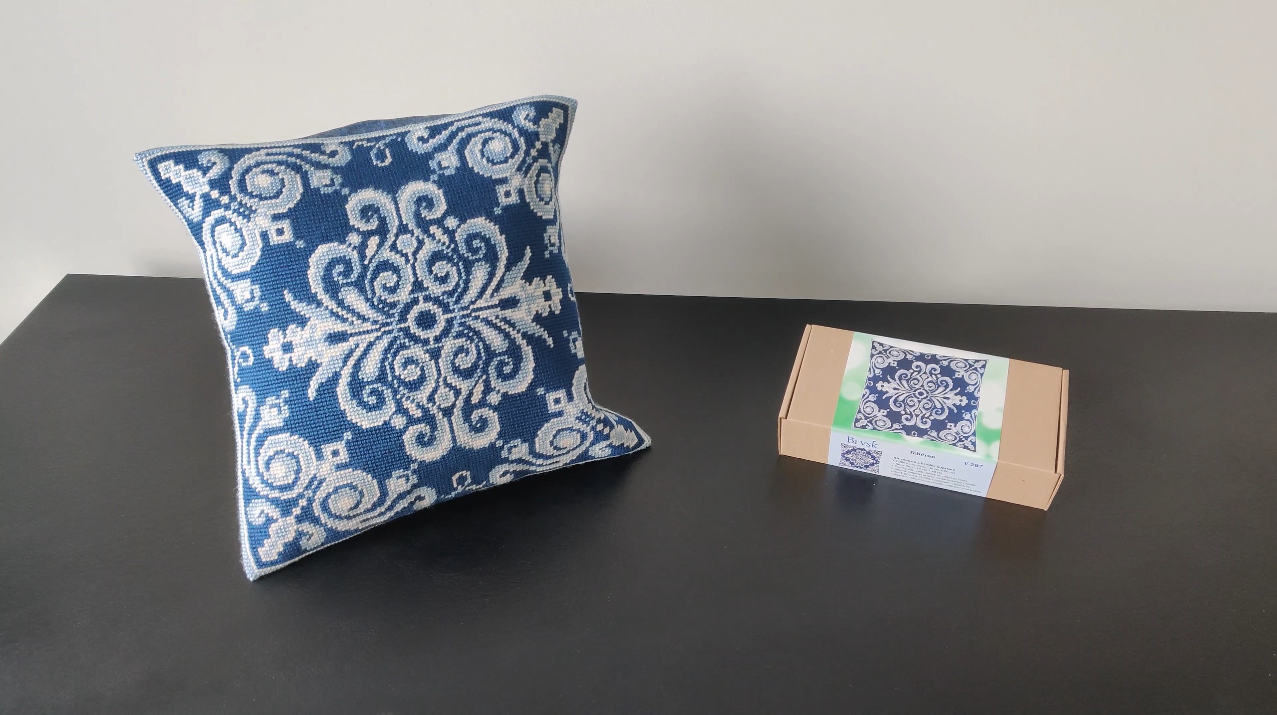 Brvsk Étoile Notte Kit Di Bricolage A Punto Croce Stampato Con Tessuto Di Tappezzeria (40 × 40 Cm) - Per Decorazioni Creative Casa
