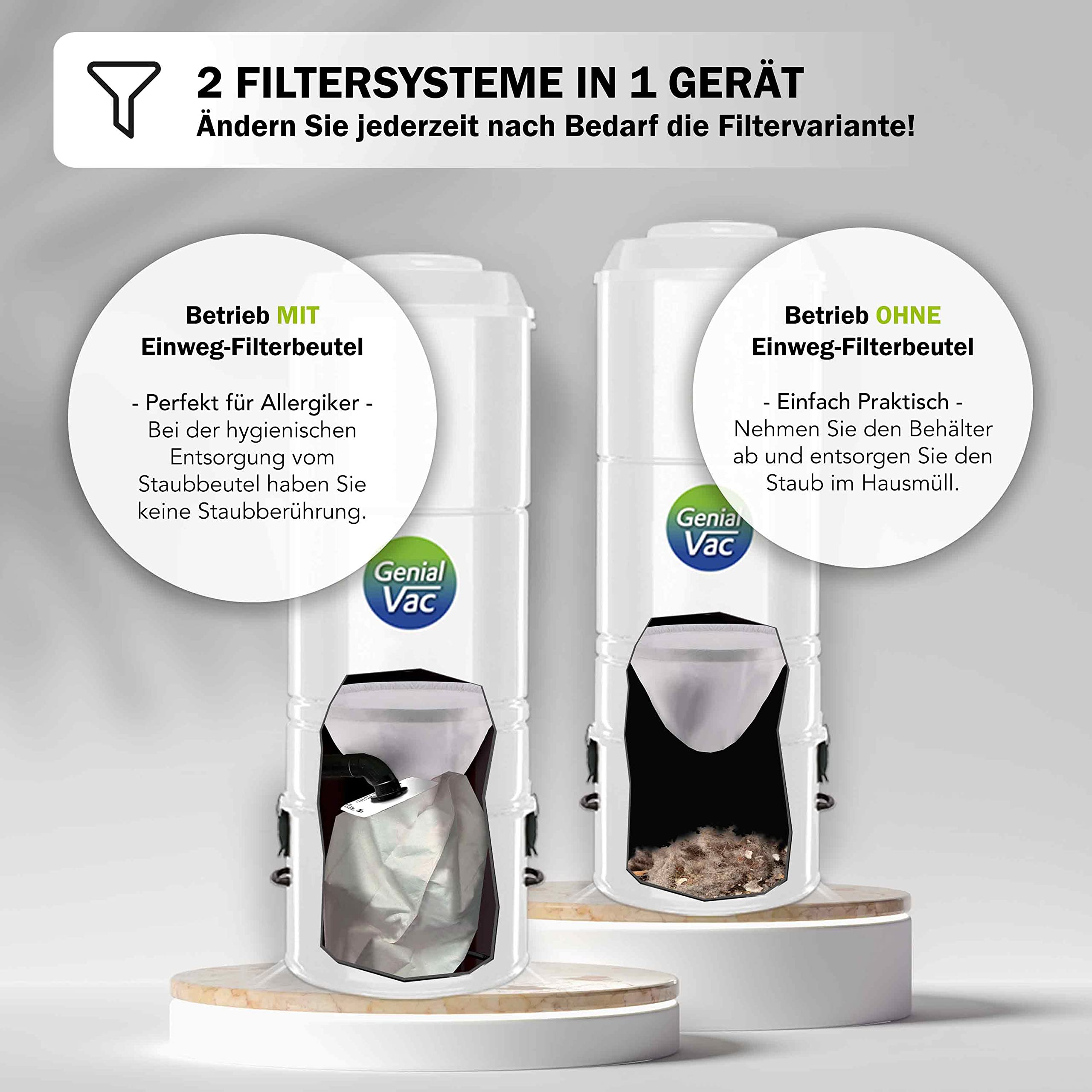 Zentralstaubsauger GV80 Zwei Motoren extrastark