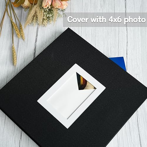 Miniatura 2 de Vienrose Álbum de fotos autoadhesivo para fotos de 2 x 3, 4 x 6, 5 x 7, 8 x 10 pulgadas, 40 páginas en blanco, cubierta de lino, libro de recuerdos