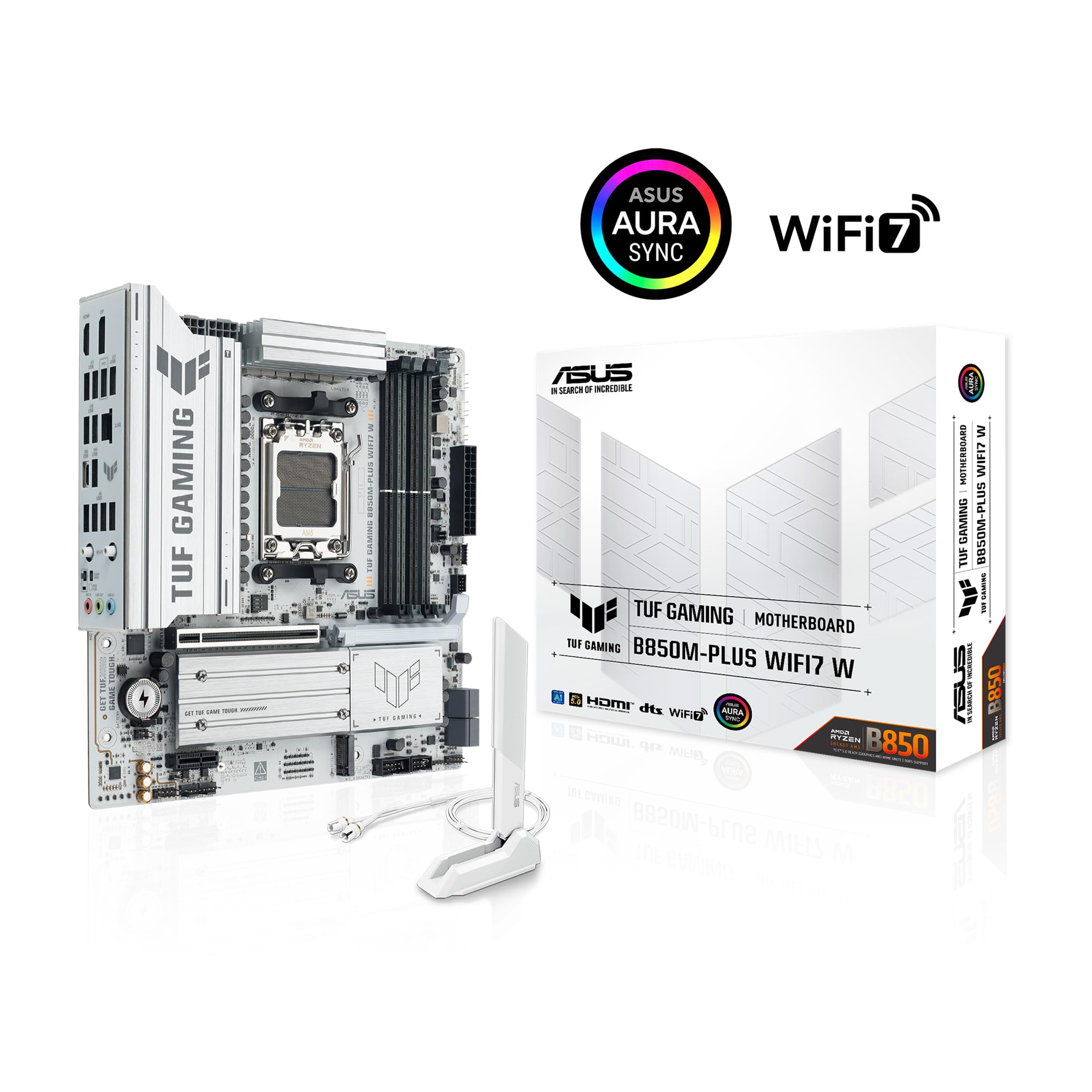 ASUS TUF GAMING B850M-PLUS WIFI7 W AMD B850 Socket AM5 micro ATX (TUF GAMING B850M-PLUS WIFI7 W)