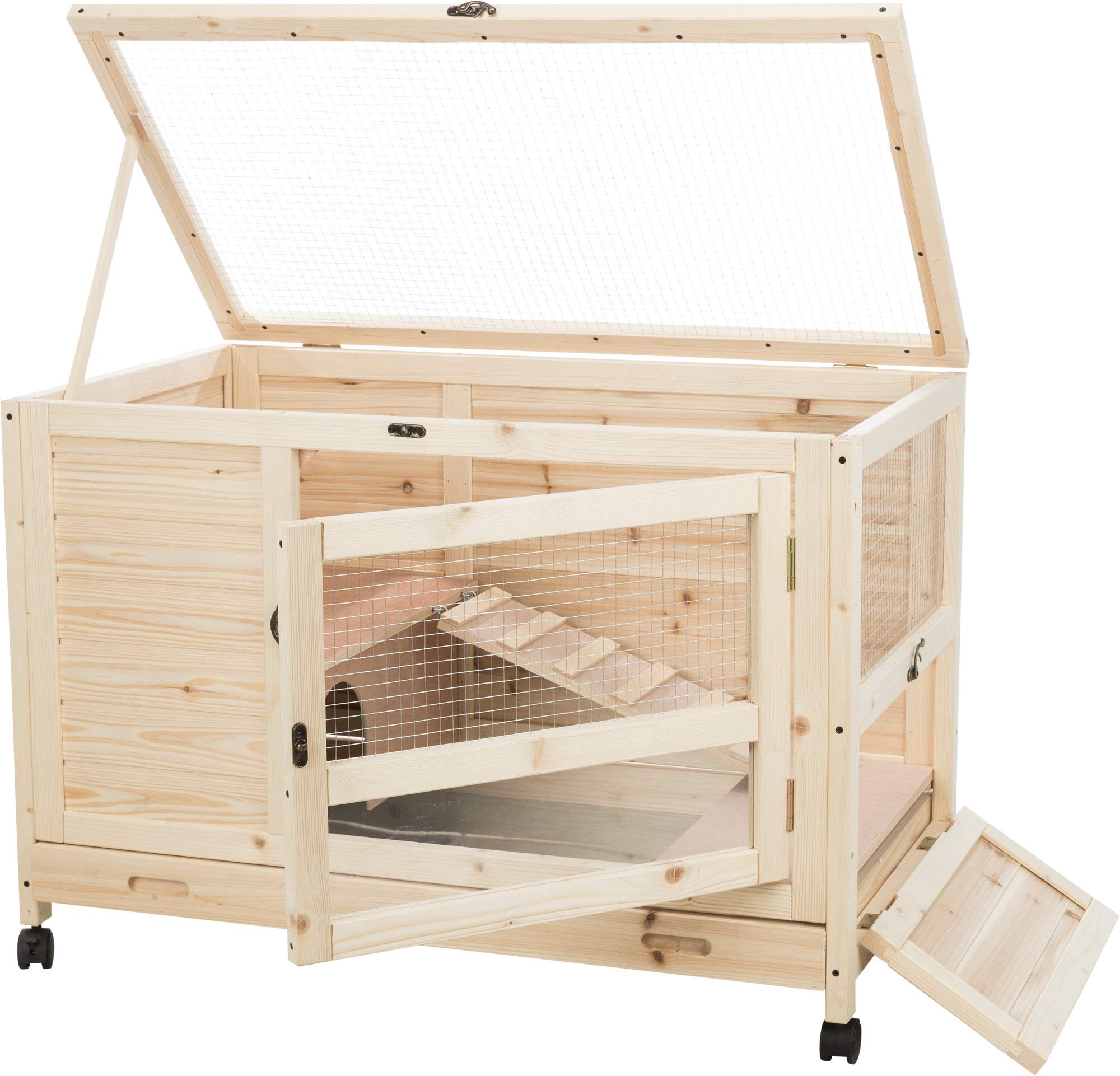 TRIXIE Natura Natural Indoor Rabbit Hutch, Extra Small for Smaller