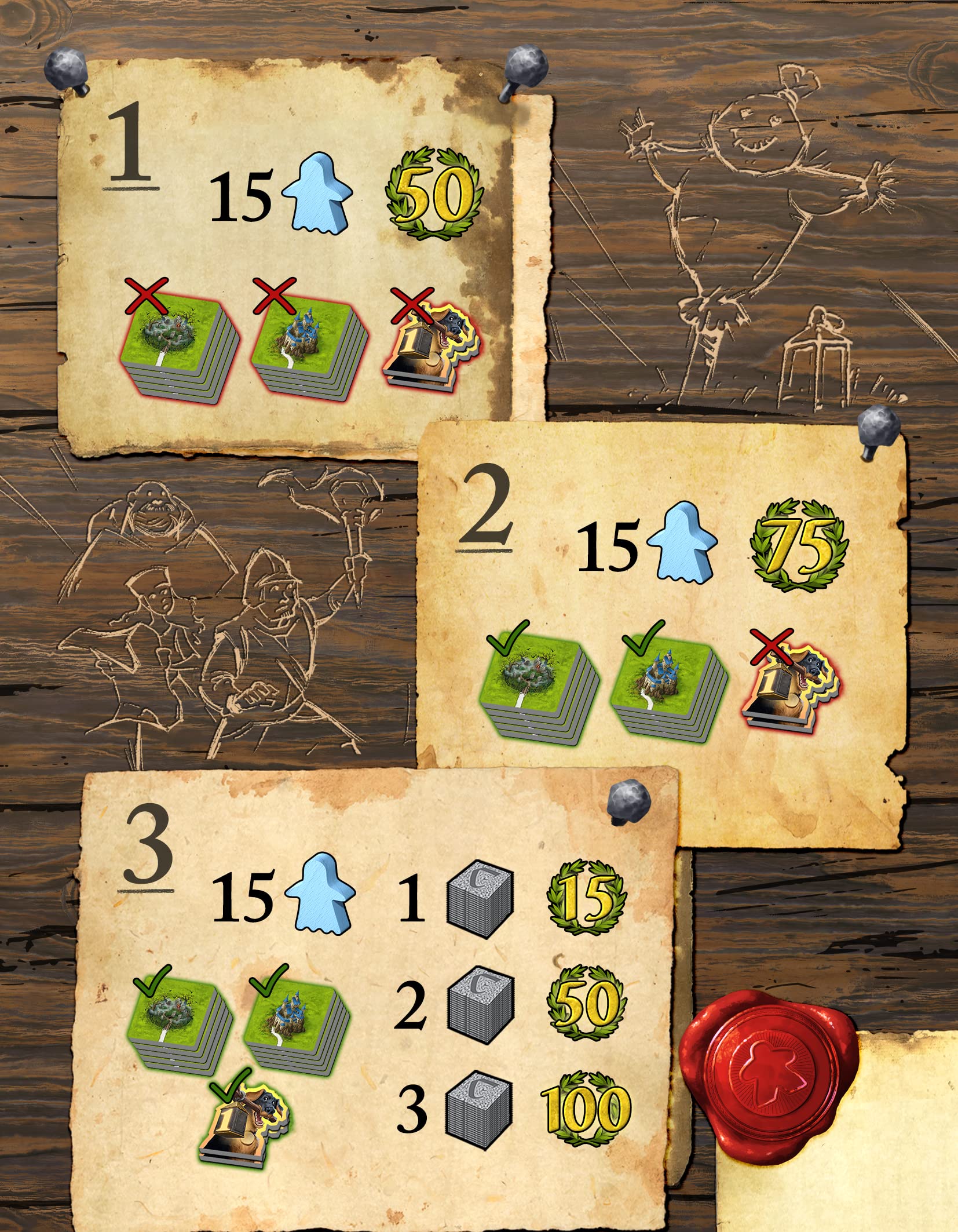 Hans im Glück, Brume sur Carcassonne Jeu Familial Jeu de société 1 à 5 Joueurs à partir de 8 Ans 35 Minutes Allemand