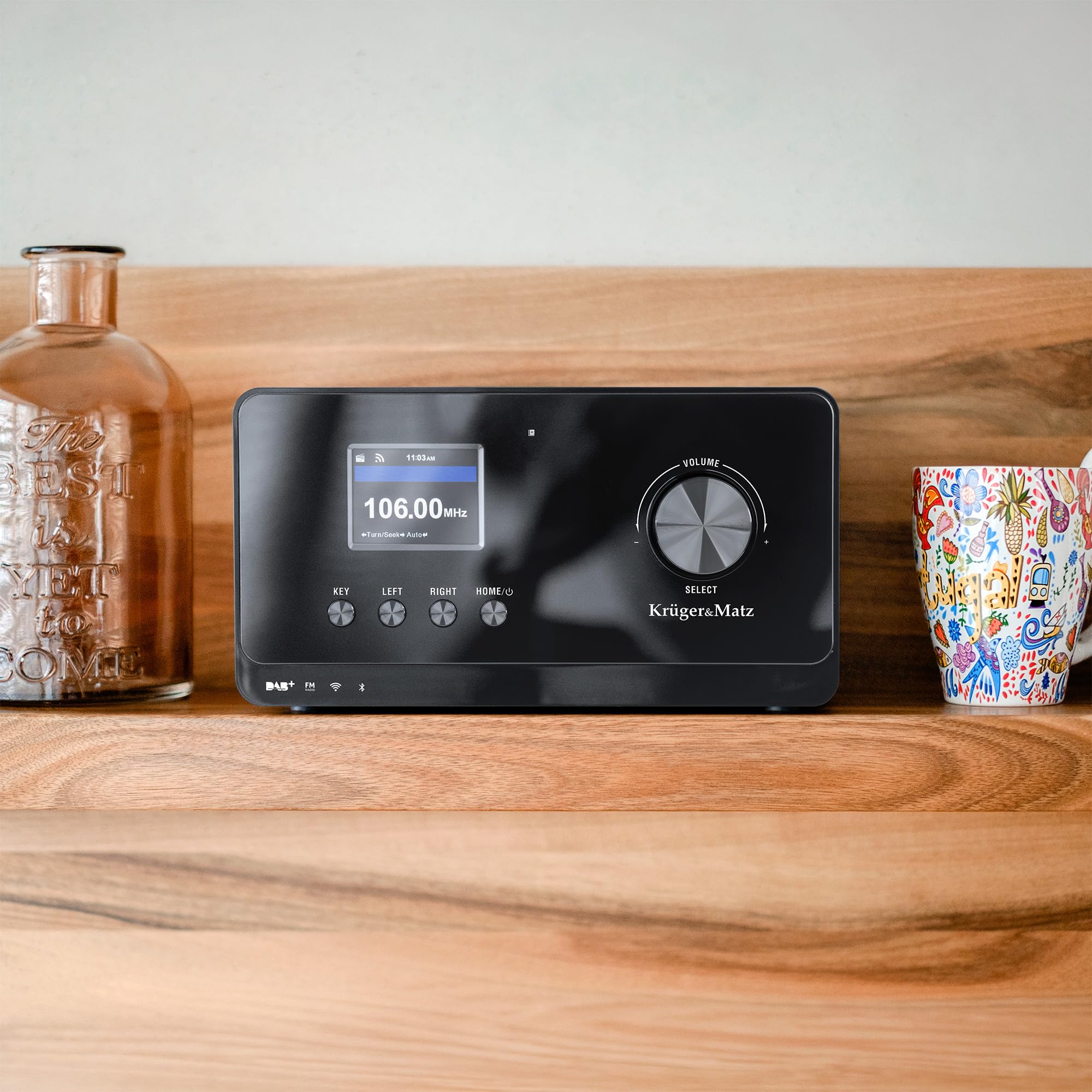 Krüger&Matz Radio Internetowe Bezprzewodowe Budzik Bluetooth FM DAB+ KM0816.1