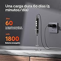 Vista 4 de MF02 Espumador de leche recargable de mano con batidor de acero inoxidable para capuchino, latte, café Bulletproof, dieta Keto, proteína en polvo