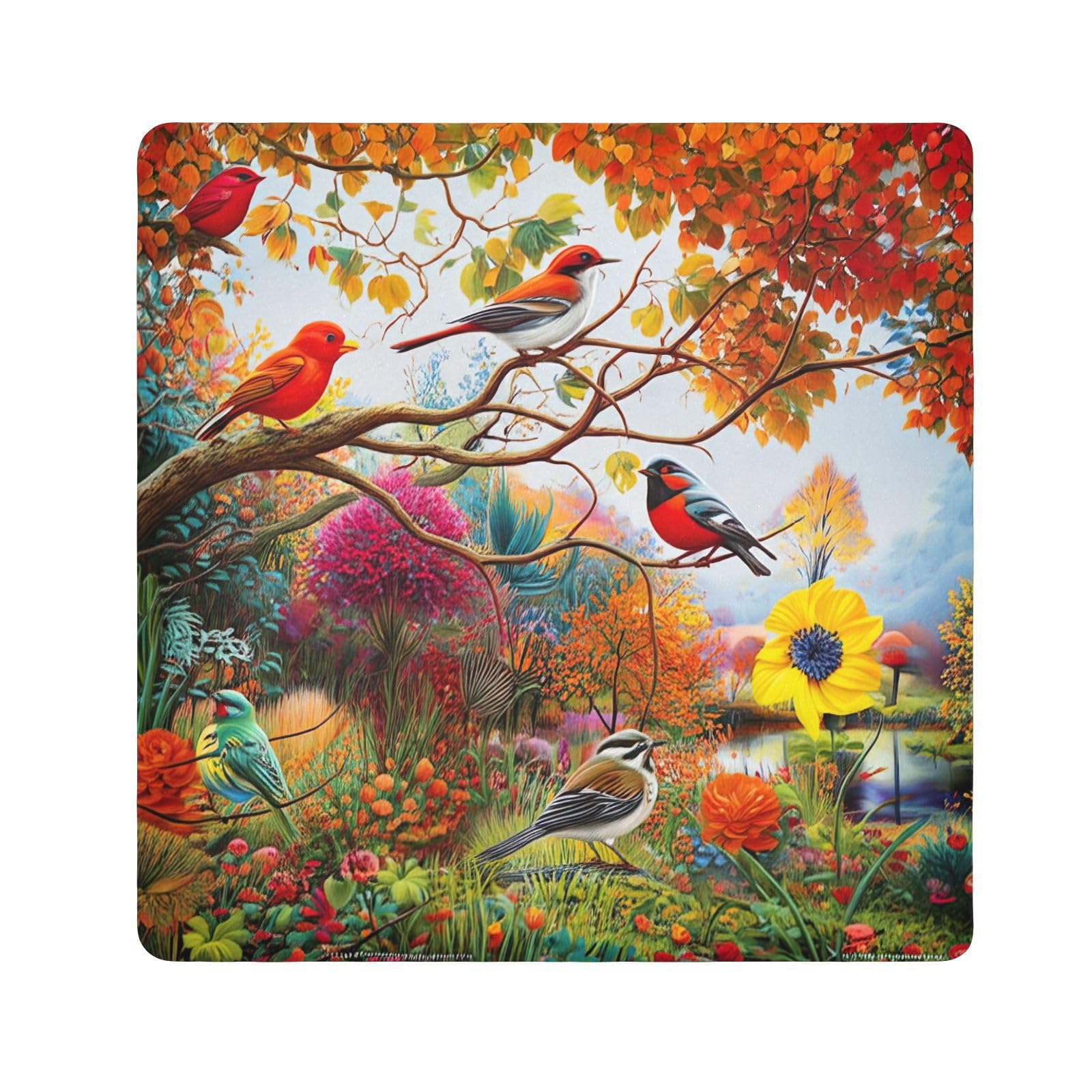 ODAWA Autumn Painting Birds Tree 21.7