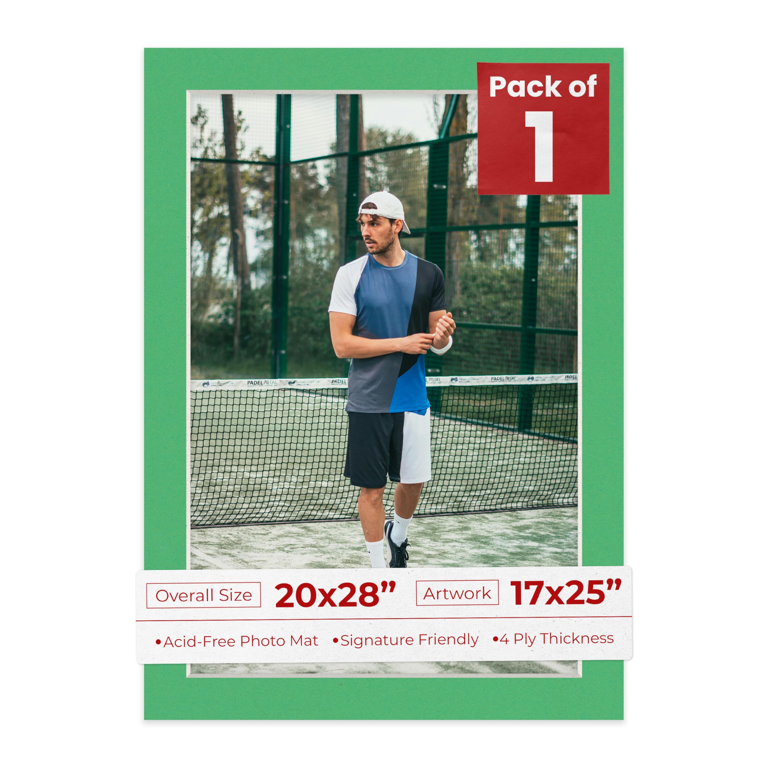 20x28 Mat Bevel Cut for 17x25 Photos - Acid Free Bright Green Precut Matboard - For Pictures, Photos, Framing - 4-ply Thickness-image-43