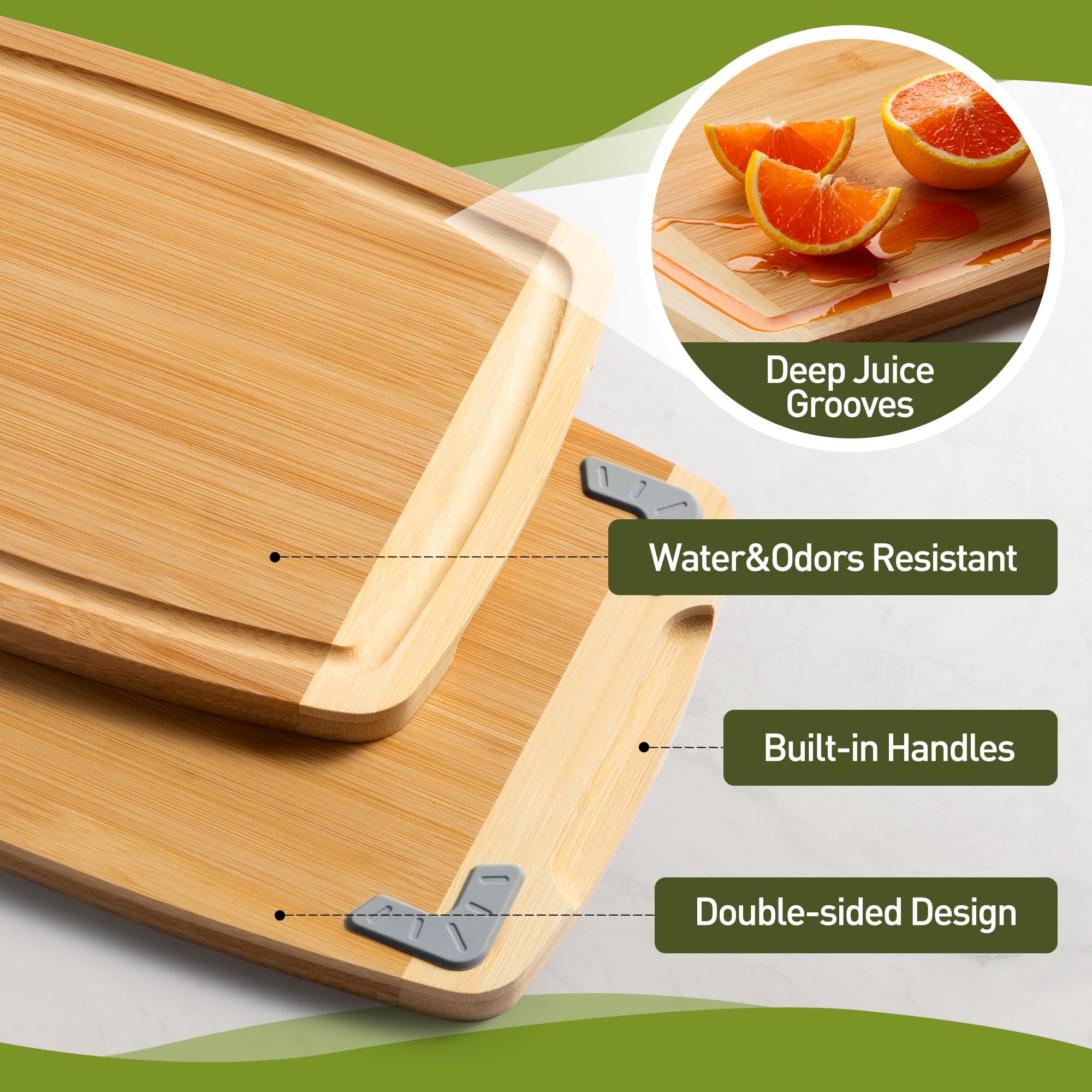 Juego de tablas de cortar de bambú antideslizantes sobre el fregadero, mesas para picar, cocina, tabua, madeira, corte, carne, bambú, alimentos, cortar, madera, juego, regalos, cumpleaños, Navidad,