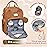 RUVALINO Diaper Bag Backpack-Multifunction Baby Travel Bag with Changing pad, Insulated Bottle Holders & Pacifier Case, Large Capacity, Waterproof, Dark Brown