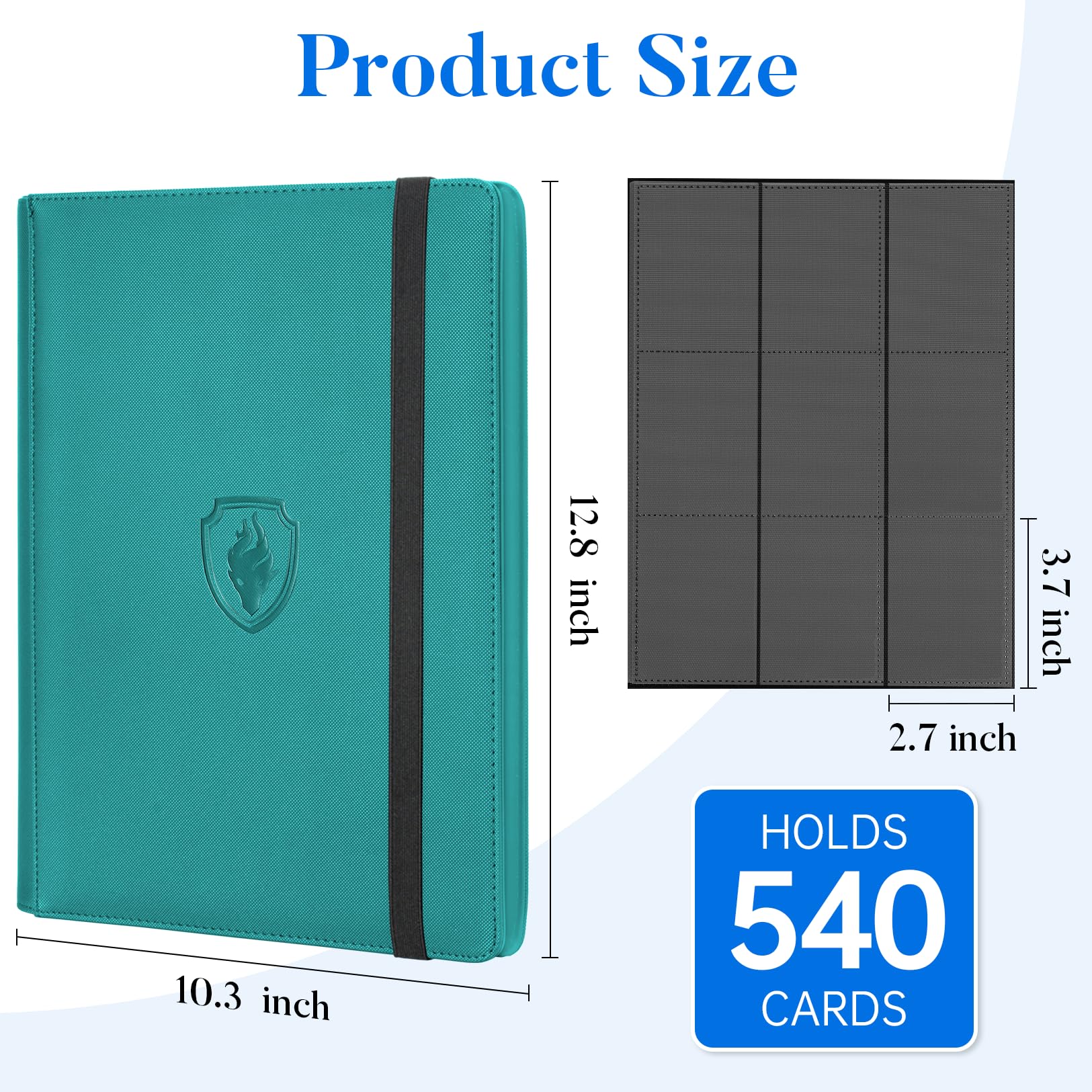 Amazon.com: Premium 9 Pocket Card Binder for 540 Cards, Fabmaker