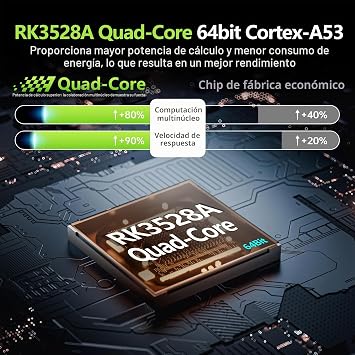 Android 14 TV Box, 4GB RAM 32GB ROM RK3528 Quad-Core, 4K, WiFi 6, BT 5.4
