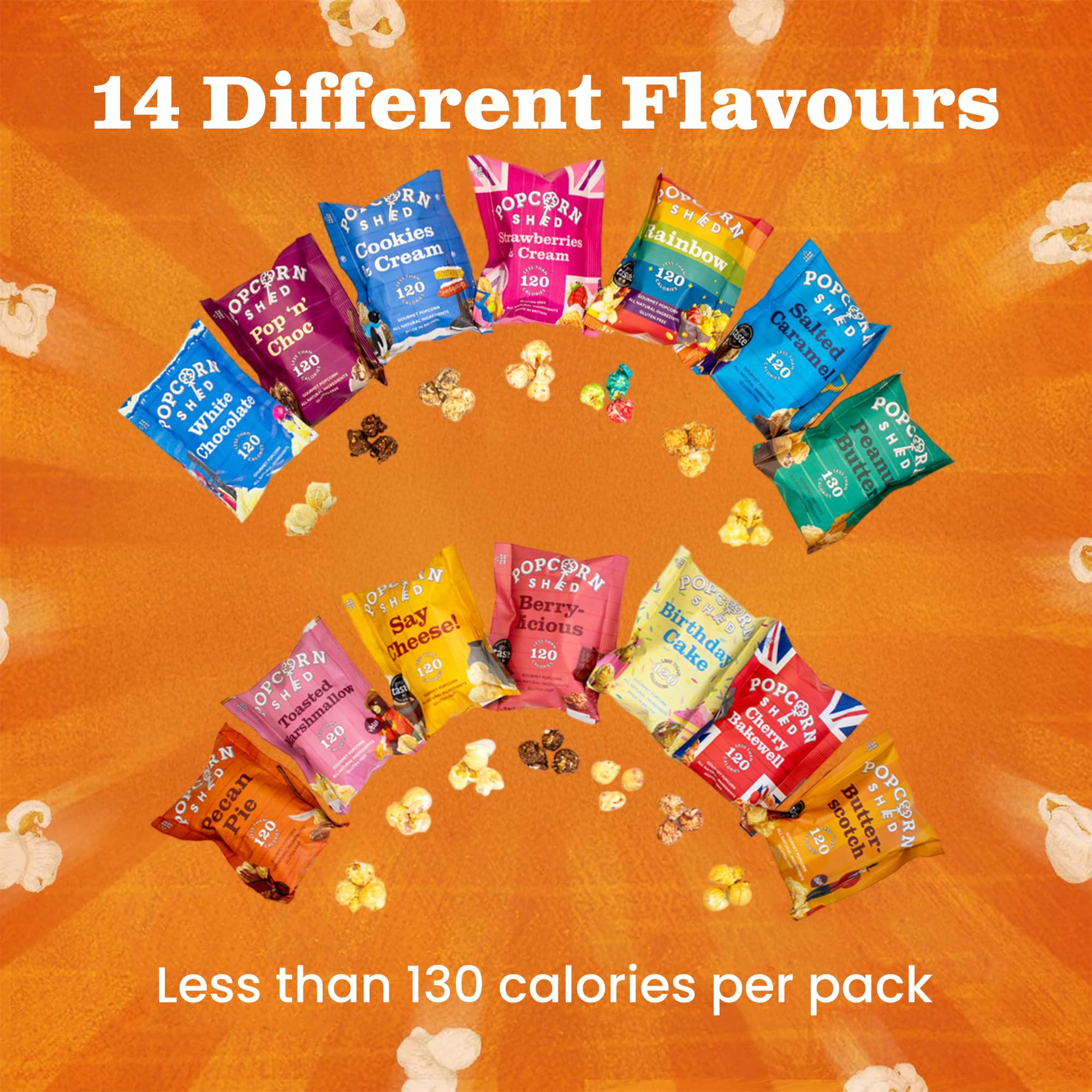 Popcorn Shed Snack Mix 14er Pack - Glutenfreie, Natürliche & Vegetarische Snacks