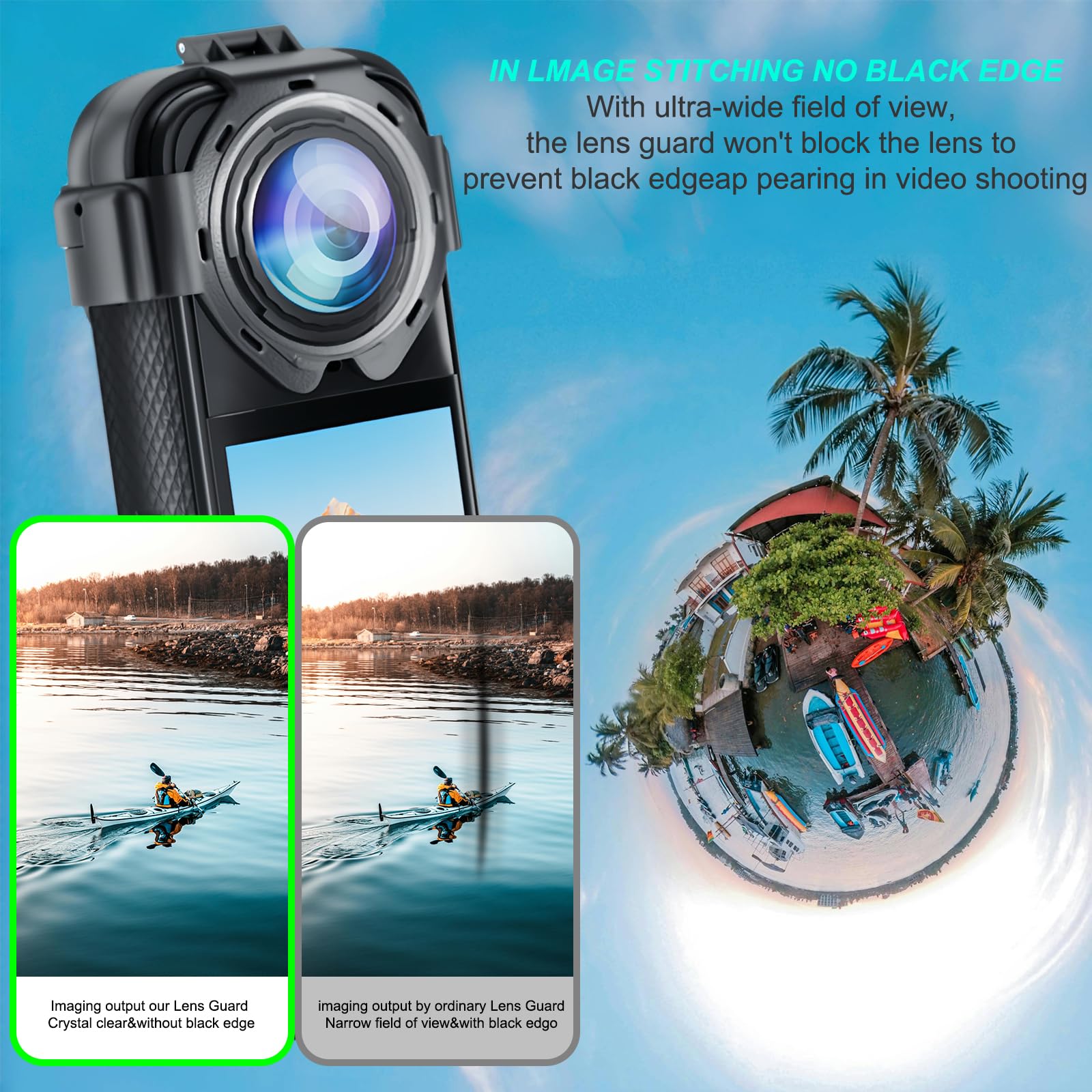 Glass Lens Guards For Insta360 X5 Tempered Glass Scratch-resistant Lens Protector Cap Insta360