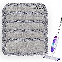 Vista 1 de 5 Pack Reusable Mop Pads for Swiffer PowerMop - MEXERRIS Microfiber Mop Refills Washable Mop Pads Refills Household Replacement Mop Pads for Swiffer