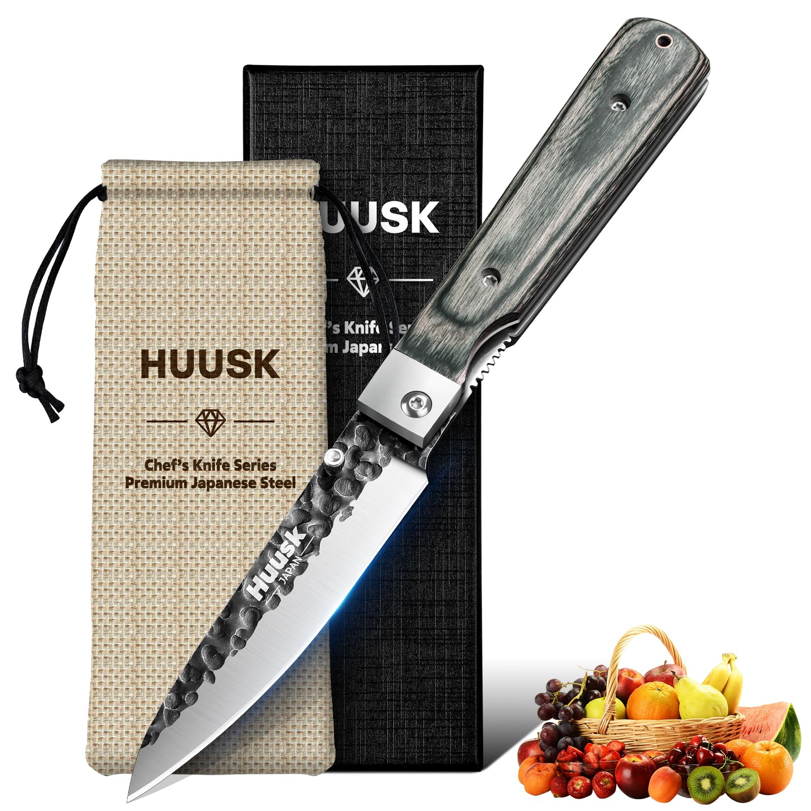 Huusk Japanese Folding Santoku Knife - Pocket Chef Knife — Amazon image 12