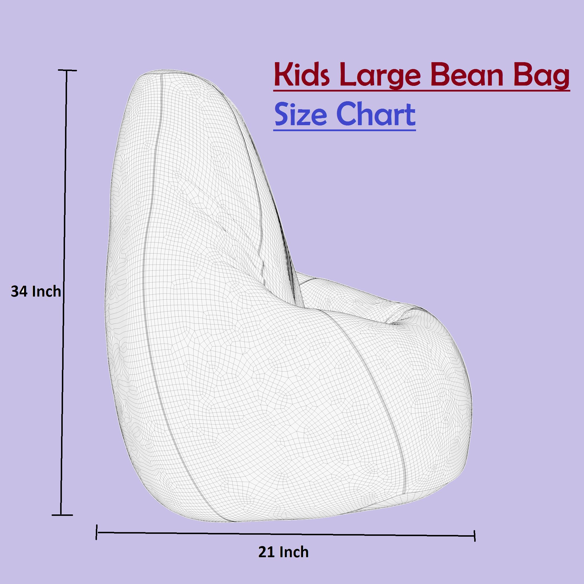 hoopy Kids Large Bean Bag Cover (Without Beans)- Animal Print_Birthday Gift Item for Kids 1
