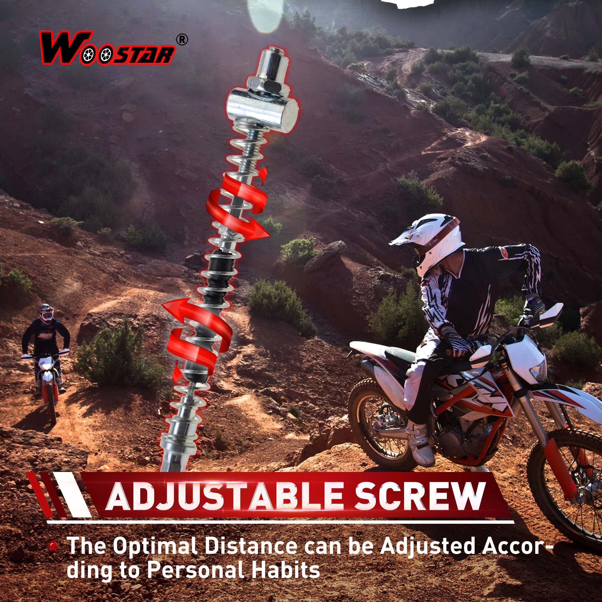 WOOSTAR 2150mm Cable Freno Trasero Reemplazo para GY6 50cc 70cc 90cc 110cc 125cc 150cc ATV 4 Wheeler Quad Go Kart Ciclomotor Scooter