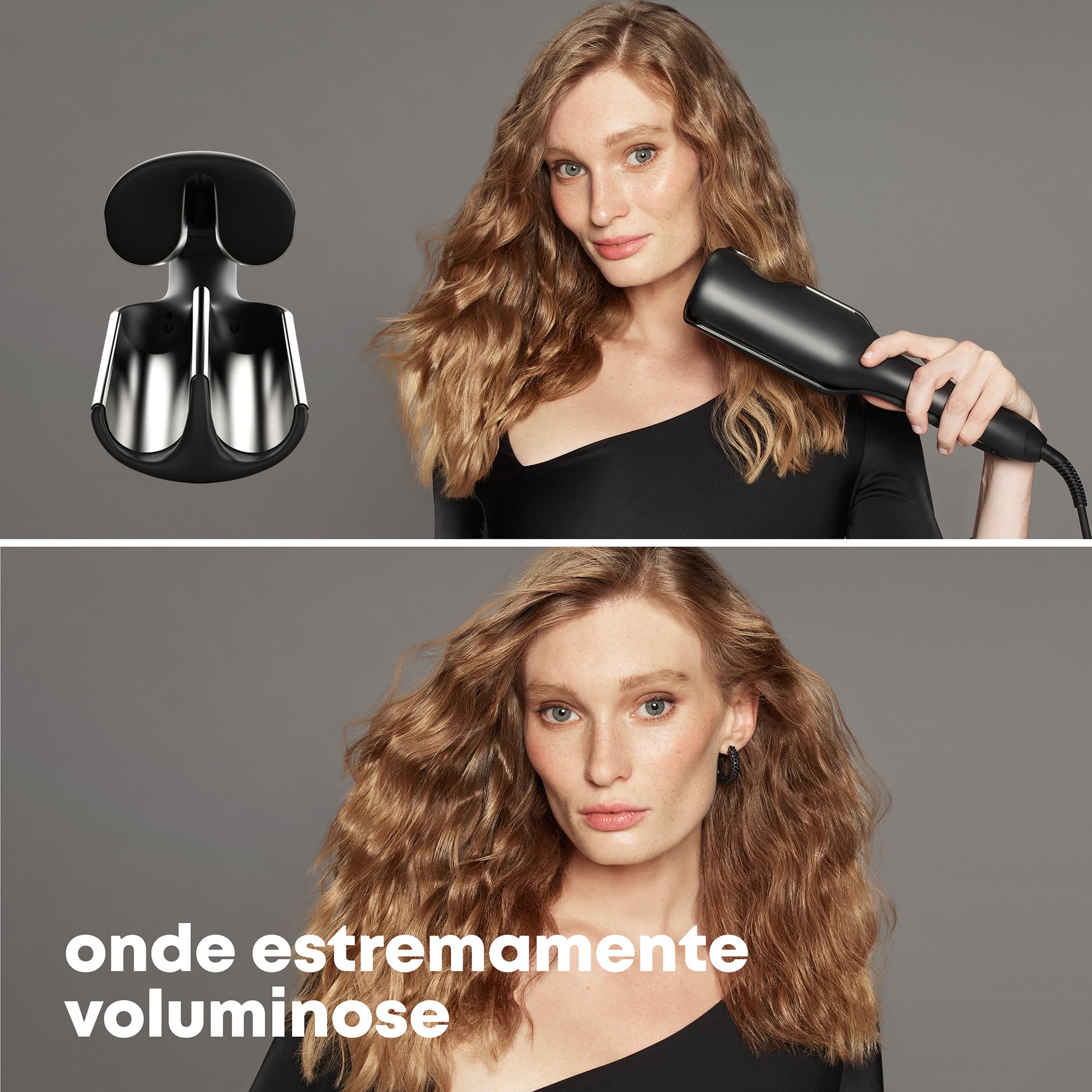 REVAMP Beach & Volume Piastra per Onde Ceramica 2 in 1 - Progloss | Arricciacapelli, Beach Waves Voluminose, Onde Larghe Stile Sirena, per Capelli Lunghi o Mossi