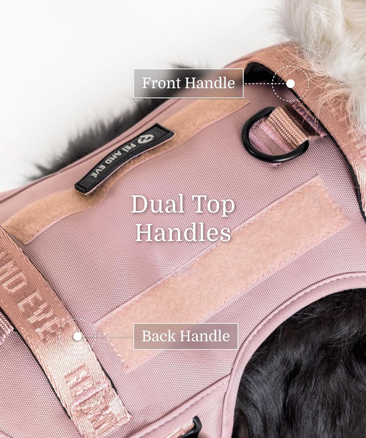 2026 New Edition, Fei & Eve MagEase Dog Harness - 3-Second Magnetic Buckles | 3-Point No-Pull Control | Heavy-Duty 900D Nylon | Dual Safety Handles | Breathable Mesh | Adjustable Fit | X-Large, Pink - image 6
